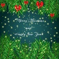 Christmas and New Year greeting card